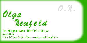olga neufeld business card